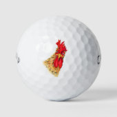 Grappige Golf Ballen met Verraste Haan (Voorkant)