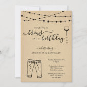 Grappige Golf & Beer verjaardagsfeestje uitnodigin Kaart (Voorkant)