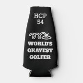 Grappige golf bier fles koeler met handicap nummer (Voorkant)