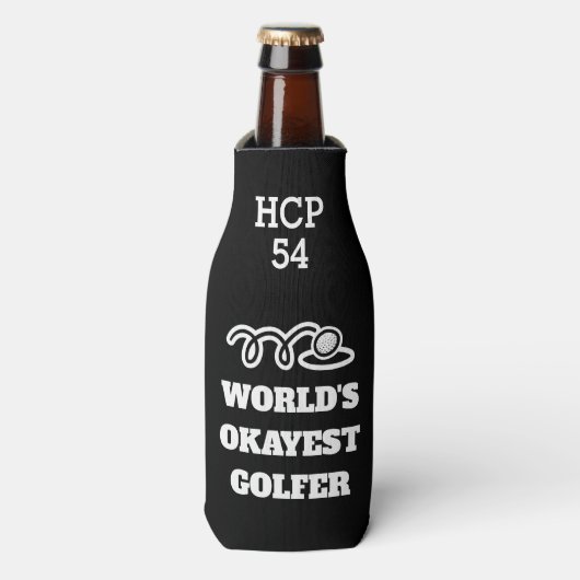 Grappige golf bier fles koeler met handicap nummer (Fles Voorkant)