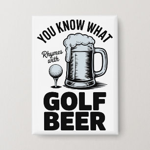 Grappige Golf Bier Golfer Cadeau Bier Humor Golfen Button