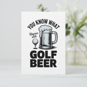 Grappige Golf Bier Golfer Cadeau Bier Humor Golfen Kaart