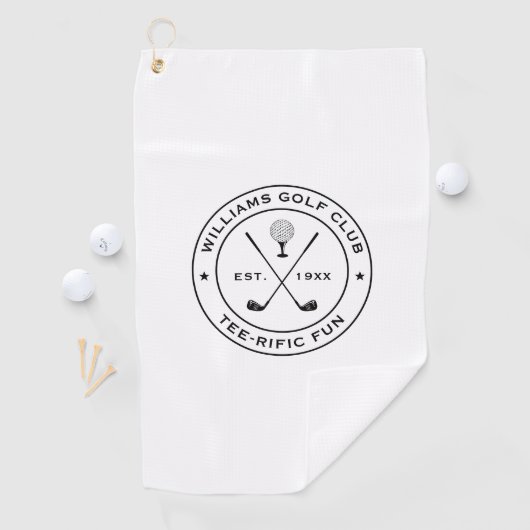 Grappige Golf Club Golfer Pun Aangepaste tekst Zwa Golfhanddoek (Insitu)