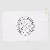 Grappige Golf Club Golfer Pun Aangepaste tekst Zwa Golfhanddoek (Horizontaal)