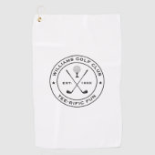 Grappige Golf Club Golfer Pun Aangepaste tekst Zwa Golfhanddoek (Voorkant)