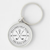 Grappige Golf Club Golfer Pun Aangepaste tekst Zwa Sleutelhanger (Voorkant)