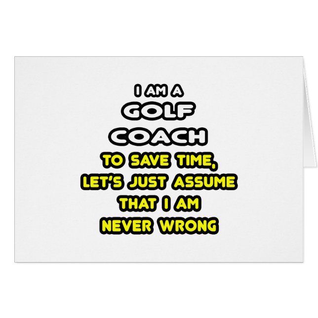 Grappige Golf Coach T-shirts en geschenken (Voorkant Horizontaal)