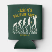Grappige Golf Evolutie Bachelorfeest Birdies Bier Blikjeskoeler (Achterkant)