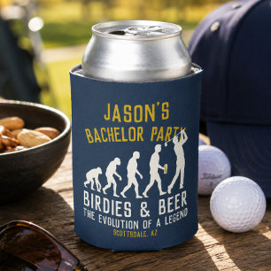 Grappige Golf Evolutie Bachelorfeest Birdies Bier Blikjeskoeler