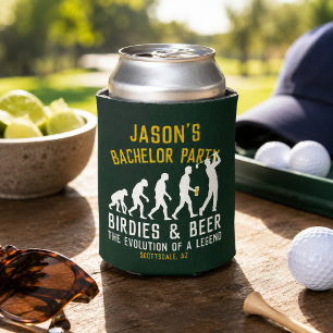 Grappige Golf Evolutie Bachelorfeest Birdies Bier Blikjeskoeler