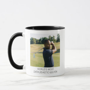 Grappige golf foto op maat voor enthousiaste golfe mok