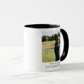 Grappige golf foto op maat voor enthousiaste golfe mok (Voorkant rechts)