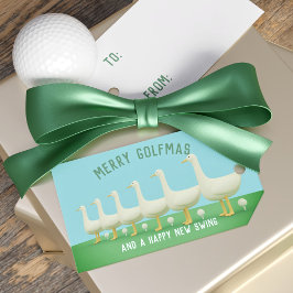 Grappige Golf Ganzen Golfmas Vakantie Geschenk Lab Cadeaulabel