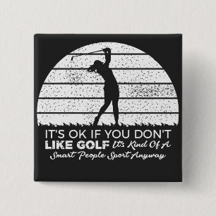 grappige golf gezegden golf vierkante button 5,1 cm