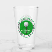 Grappige Golf Golfer Bal Tee Pint Bier Glas (Achterkant)