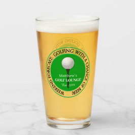Grappige Golf Golfer Bal Tee Pint Bier Glas