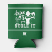 Grappige Golf Green Drive Zoals gestolen het Monog Blikjeskoeler (Voorkant)