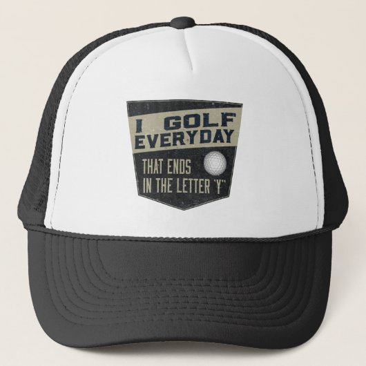 Grappige Golf Hoed - Ik Golf Elke Dag Trucker Pet (Voorkant)