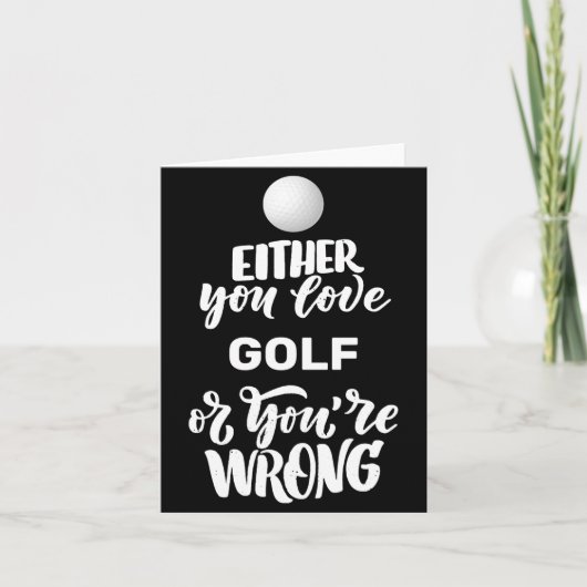 Grappige Golf Houdt van Golfen Golfer  Kaart (Voorkant)