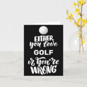 Grappige Golf Houdt van Golfen Golfer  Kaart (Gele Bloem)