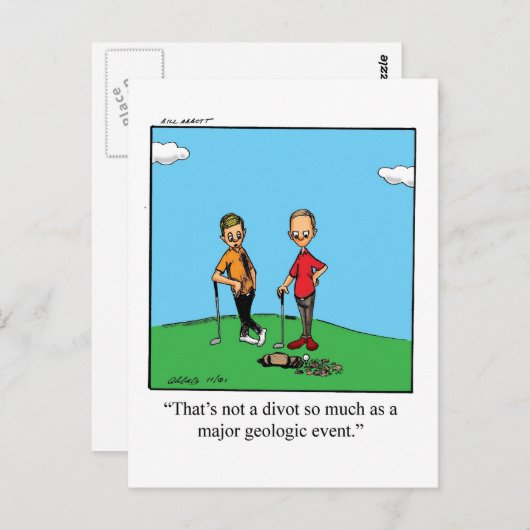 Grappige Golf Humor Kaart (Voorkant / Achterkant)