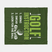 grappige Golf instructies woordkunst Fleece Deken (Voorkant (Horizontaal))