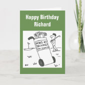 Grappige Golf Kaart met Cartoon van een Golfer (Voorkant)