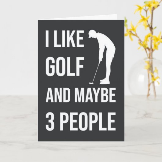 Grappige Golf Kaarten Sport Humor voor Golfer Vrie (Gele Bloem)