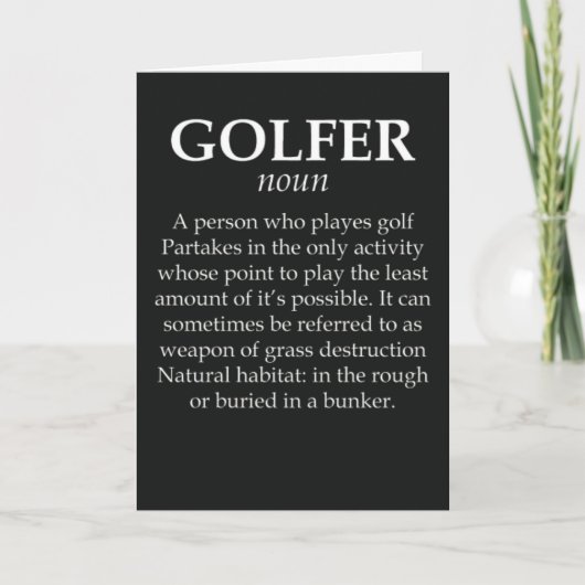 Grappige Golf Kaarten voor Golfer Dad Grootvader H (Voorkant)