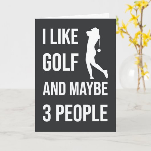 Grappige golf Kaarten voor haar vrouwen Golfday Go (Gele Bloem)