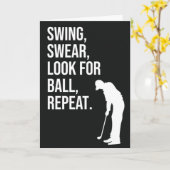 Grappige golf Kaarten voor vriend golfer hem (Gele Bloem)