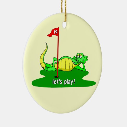 grappige golf keramisch ornament (Rechts)