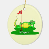grappige golf keramisch ornament (Links)