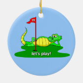 grappige golf keramisch ornament (Achterkant)