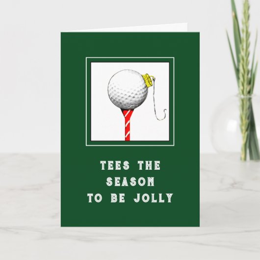Grappige Golf Kerst Feestdagen Kaart (Voorkant)