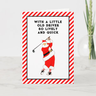 Grappige Golf Kerst Feestdagen Kaart