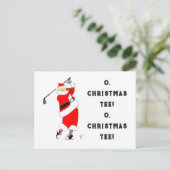 Grappige Golf Kerst Feestdagenkaart (Staand voorkant)