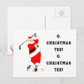 Grappige Golf Kerst Feestdagenkaart (Voorkant / Achterkant)
