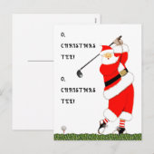 Grappige Golf Kerst Feestdagenkaart (Voorkant / Achterkant)