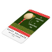 Grappige golf Kerst Magneet (Linkerzijde)
