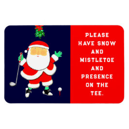 Grappige Golf Kerst Magneet
