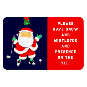 Grappige Golf Kerst Magneet