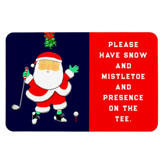 Grappige Golf Kerst Magneet (Horizontaal)