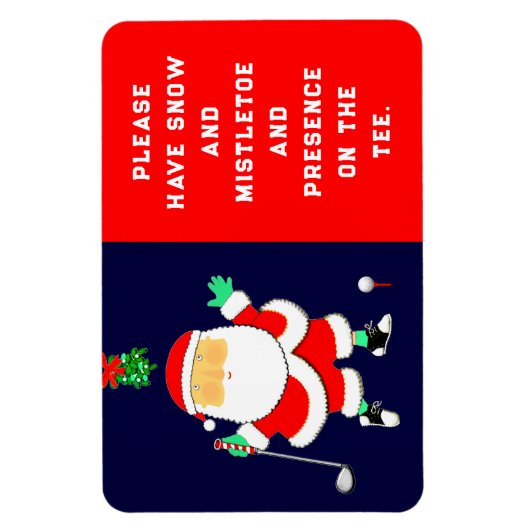 Grappige Golf Kerst Magneet (Verticaal)