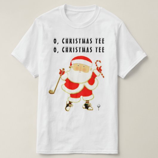 Grappige Golf Kerst T-shirt (Design voorkant)