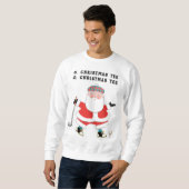 Grappige Golf Kerst Vakantie Trui (Voorkant volledig)
