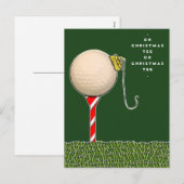 grappige golf kerstkaart feestdagenkaart (Voorkant / Achterkant)