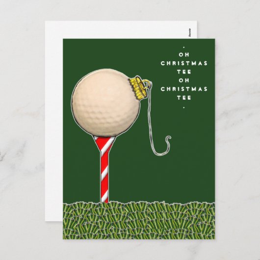 grappige golf kerstkaart feestdagenkaart (Voorkant / Achterkant)