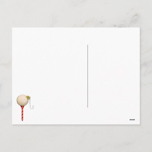 grappige golf kerstkaart feestdagenkaart (Achterkant)