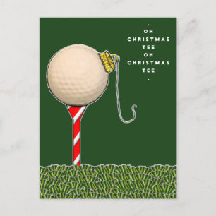 grappige golf kerstkaart feestdagenkaart
